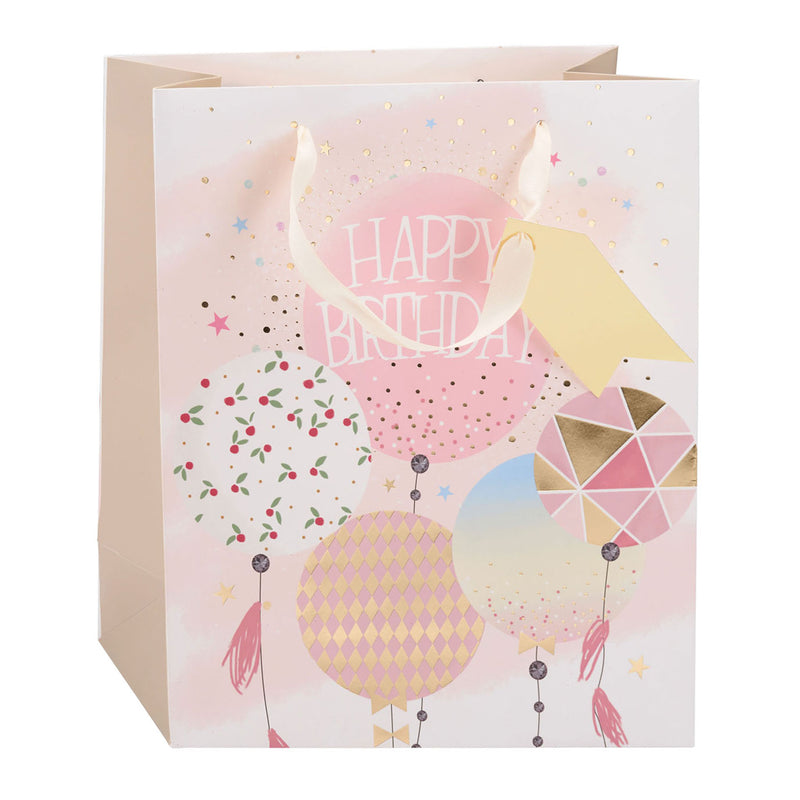 Afbeelding laden in galerijviewer, Edco verjaardag cadeautas - ca. 32x26x12 cm - cadeautas happy birthday - geschenk tas verjaardag met handvatten - cadeauverpakking voor verjaardag cadeaus - assorti design - 1 willekeurige tas