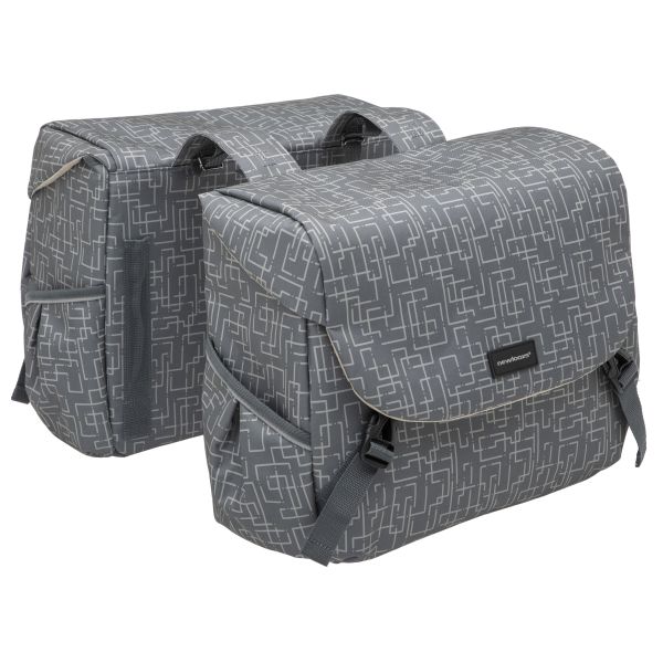 Load image into Gallery viewer, Mondi Joy Dubbele Fietstas - Racktime Snap-it - Waterafstotend Polyester - 38L - Ivy Walnut