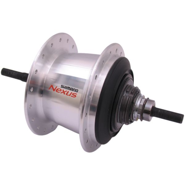 Chargez l'image dans la visionneuse de la galerie, Shimano versnellingsnaaf 7 speed nexus 7 sg-c3001 voor rollerbrakes velgrem 36 gaats - zilver