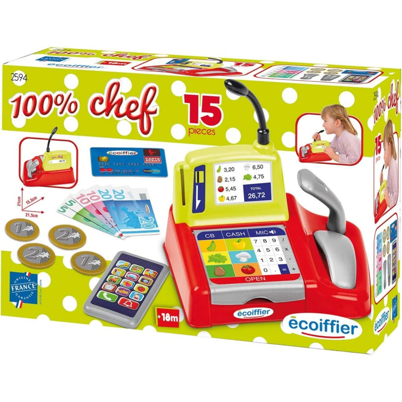 Load image into Gallery viewer, Ecoiffier 100% chef kassa speelset
