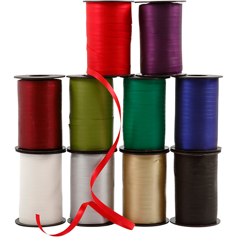 Afbeelding laden in galerijviewer, Https: www.cchobby.nl cadeaulint-b-10-mm-diverse-kleuren-10x250-m-1-doos