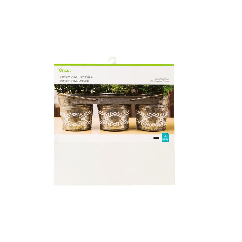 Load image into Gallery viewer, Cricut • premium vinyl verwijderbaar 30,5x30,5cm 20 vellen zwart wit
