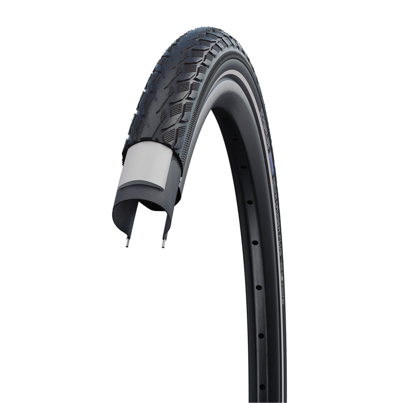 Afbeelding laden in galerijviewer, Buitenband Schwalbe Delta Cruiser Plus PunctureGuard 28 x 1.75 47-622mm - zwart met reflectie