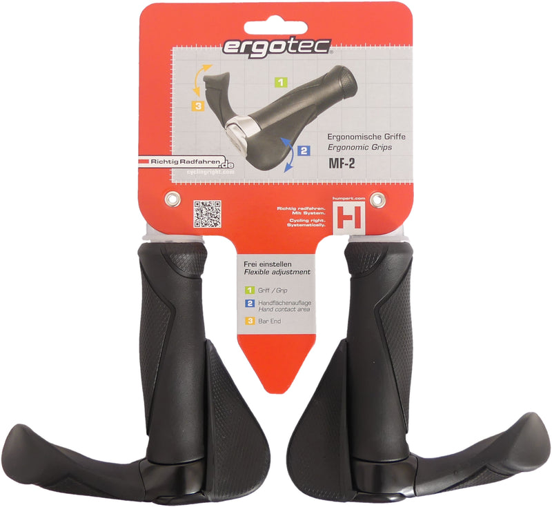 Load image into Gallery viewer, Rst handvatpaar ergotec mf2 small kraton aluminium 130+130 mm - zwart