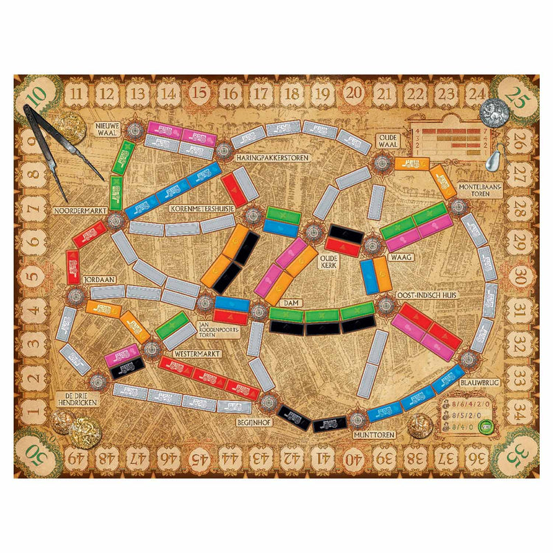 Laden Sie das Bild in Galerie -Viewer, Days of wonder ticket to ride amsterdam – nederlandstalig bordspel voor 2 tot 4 spelers - snel strategisch spel vanaf 8 jaar - speel in 17e-eeuws amsterdam