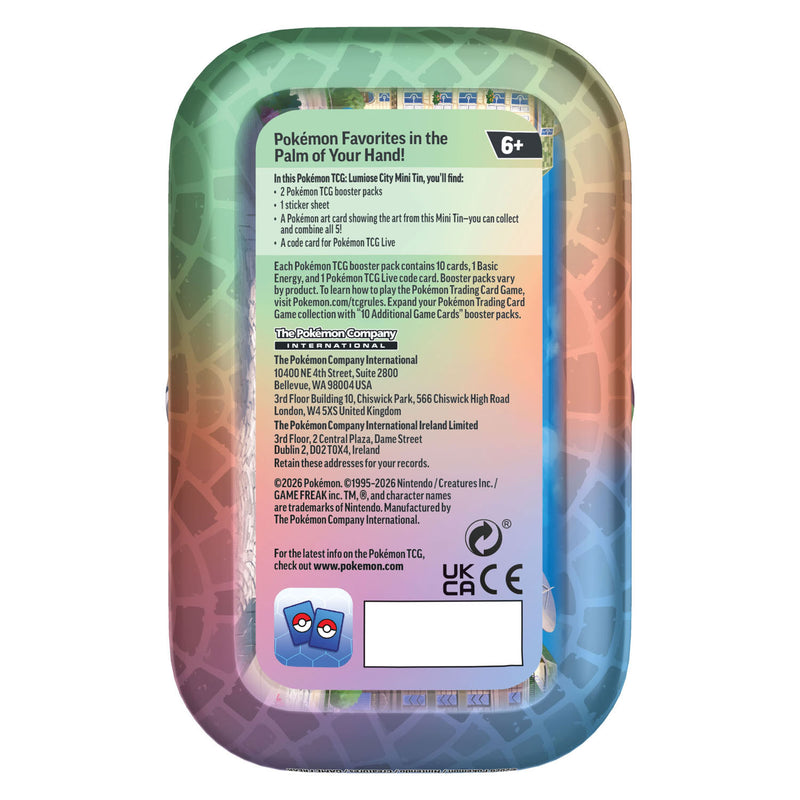 Afbeelding laden in galerijviewer, Asmodee pokémon mega evolution chaos rising lumious city mini tin