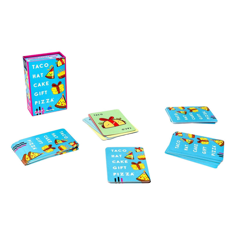 Load image into Gallery viewer, Geronimo games blue orange kaartspel taco hat cake gift pizza