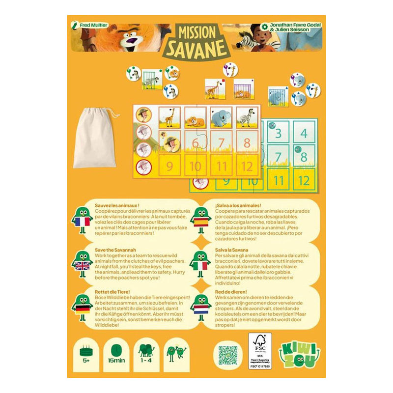Afbeelding laden in galerijviewer, Geronimo games mission savane - - kiwizou - kinderspel - vanaf 5 jaar oud - van 1 tot 4 spelers