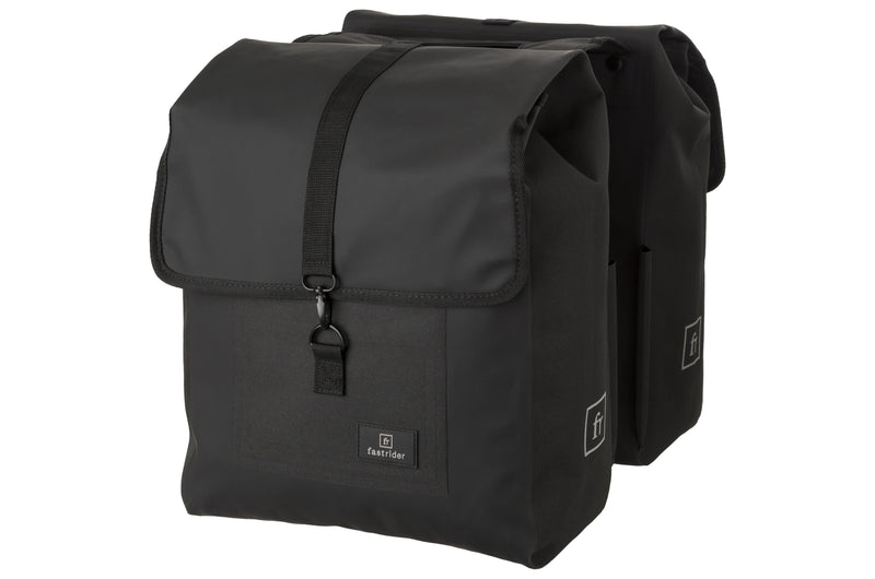 Afbeelding laden in galerijviewer, Fastrider jaxx dubbele fietstas trend waterdicht - zwart - 28l per tas