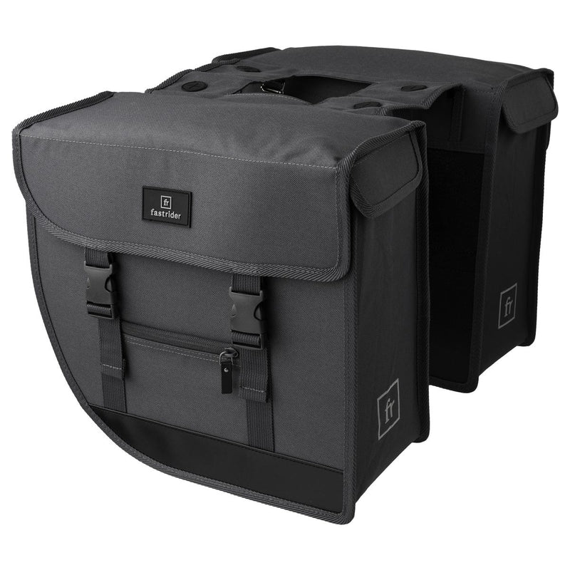 Afbeelding laden in galerijviewer, Fastrider hybride - dubbele fietstas - waterafstotend - 26 liter - grijs