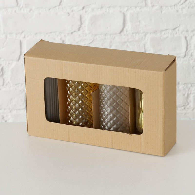 Afbeelding laden in galerijviewer, Boltze home vaas panja 4-delige set ø6xh14cm