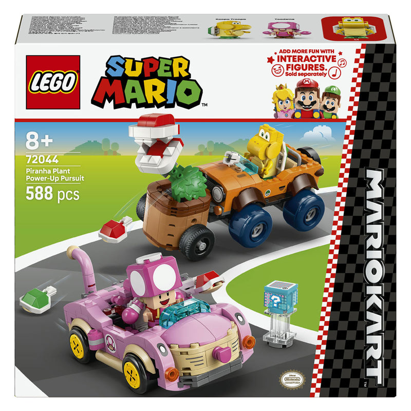 Afbeelding laden in galerijviewer, Lego super mario kart 72044 achtervolging met de piranha plant