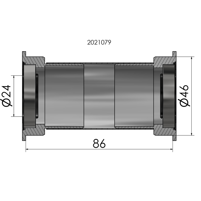 Afbeelding laden in galerijviewer, Elvedes trapas adapter Press Fit BB386 Shimano 24mm