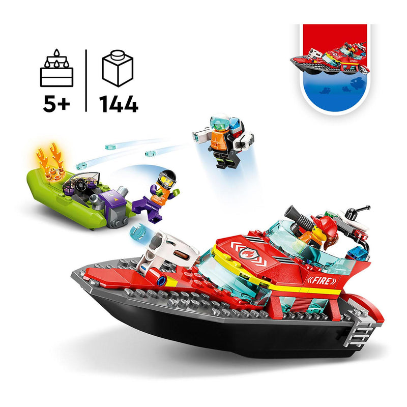 Load image into Gallery viewer, Lego city 60373 reddingsboot brand