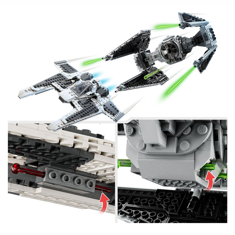 Laden Sie das Bild in Galerie -Viewer, Lego star wars 75348 mandalorian fang fighter vs. tie interceptor set