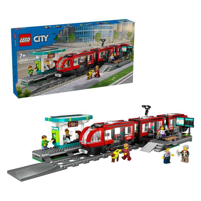 Load image into Gallery viewer, Lego city 60423 stadstram en station