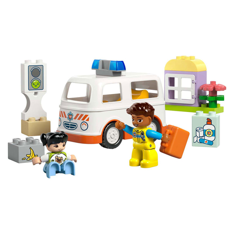 Load image into Gallery viewer, Lego duplo town 10447 ambulance met chauffeur