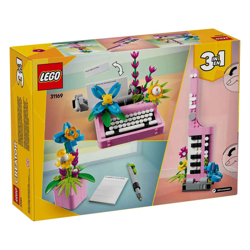 Load image into Gallery viewer, Lego creator 31169 typemachine met bloemen