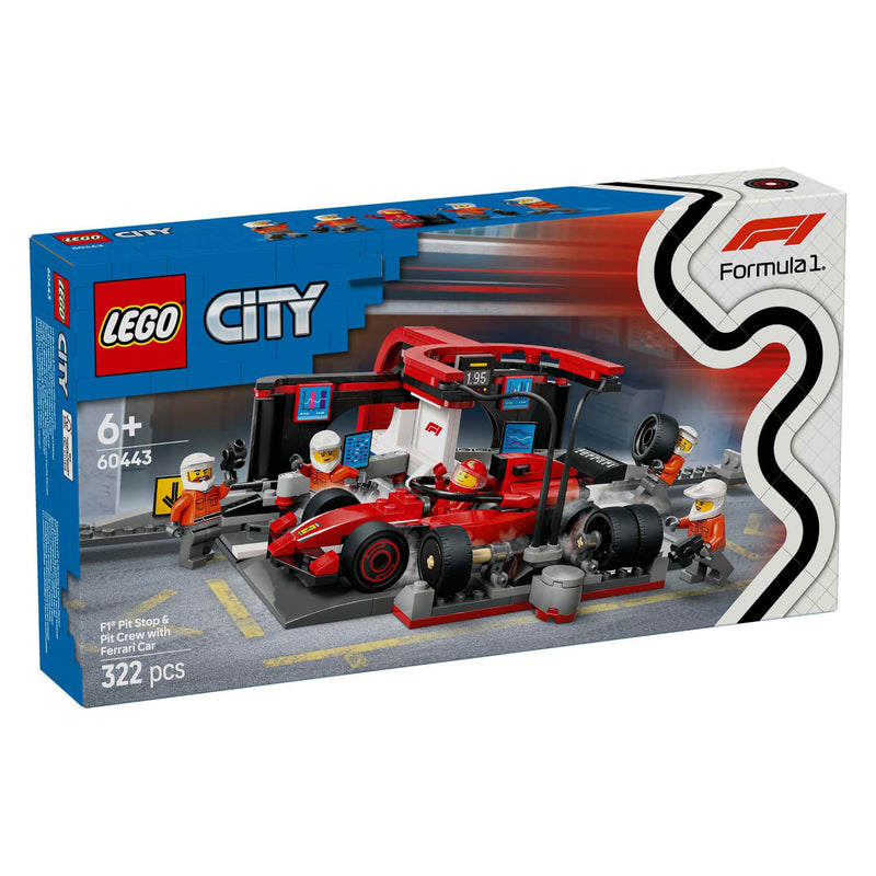 Afbeelding laden in galerijviewer, Lego city f1 pitstop en pitcrew met ferrari auto - 60443