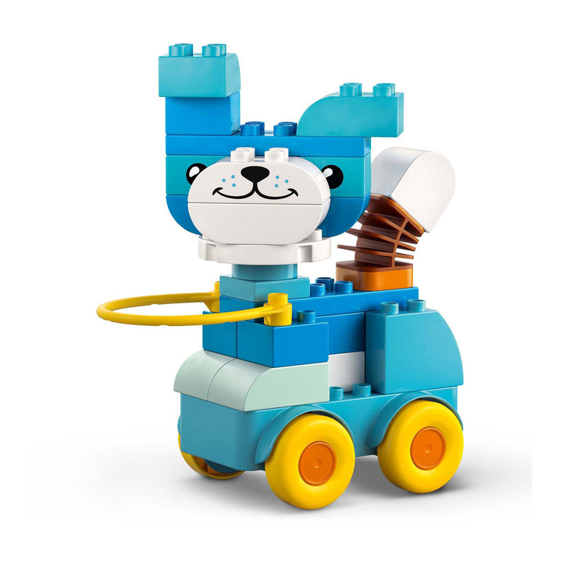 Afbeelding laden in galerijviewer, Lego duplo 10448 3-in-1 dieren op wielen peuterspeelgoed