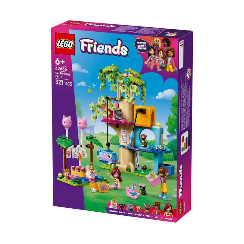 Afbeelding laden in galerijviewer, Lego friends 42666 kattenverjaardagsfeestje en boomhut
