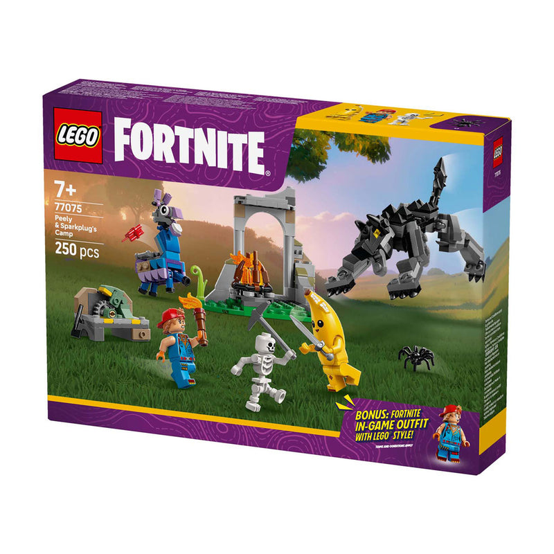 Load image into Gallery viewer, Lego fortnite - peely en sparkplugs kamp constructiespeelgoed (77075)