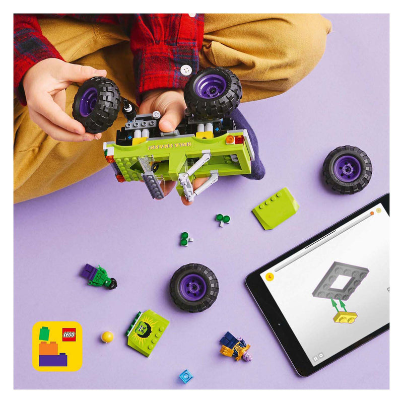 Afbeelding laden in galerijviewer, Lego marvel de hulk truck vs. thanos - superhelden speelgoed - 76312