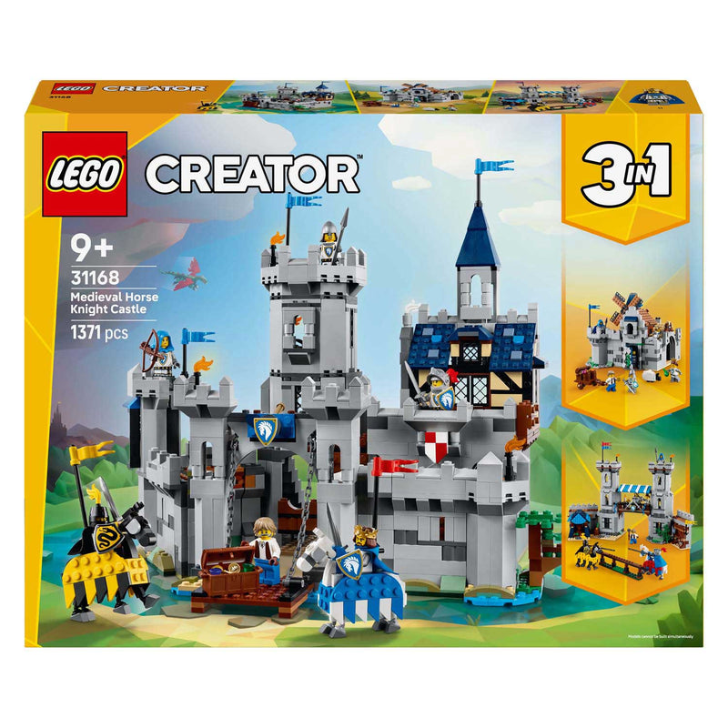 Afbeelding laden in galerijviewer, Lego ® creator 3in1 middeleeuws kasteel met ridders te paard - 31168