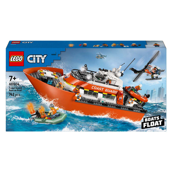 Load image into Gallery viewer, Lego city 60504 kustwacht reddingsboot met helikopter