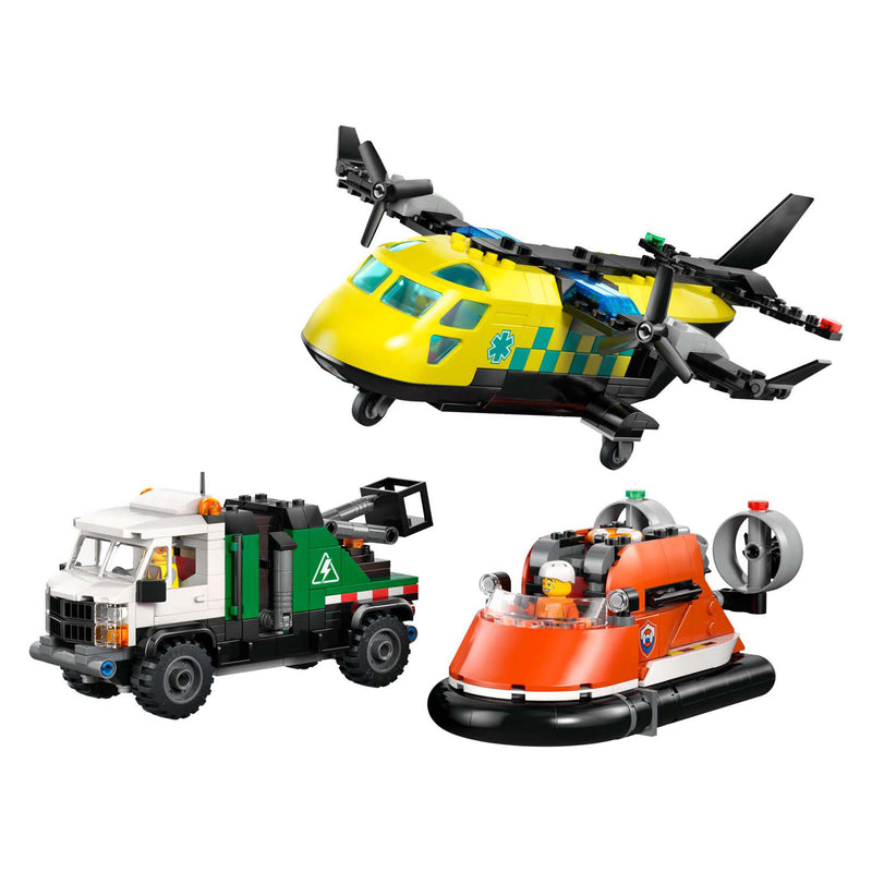 Chargez l'image dans la visionneuse de la galerie, Lego city 60505 vliegtuig, servicewagen en hovercraft remix