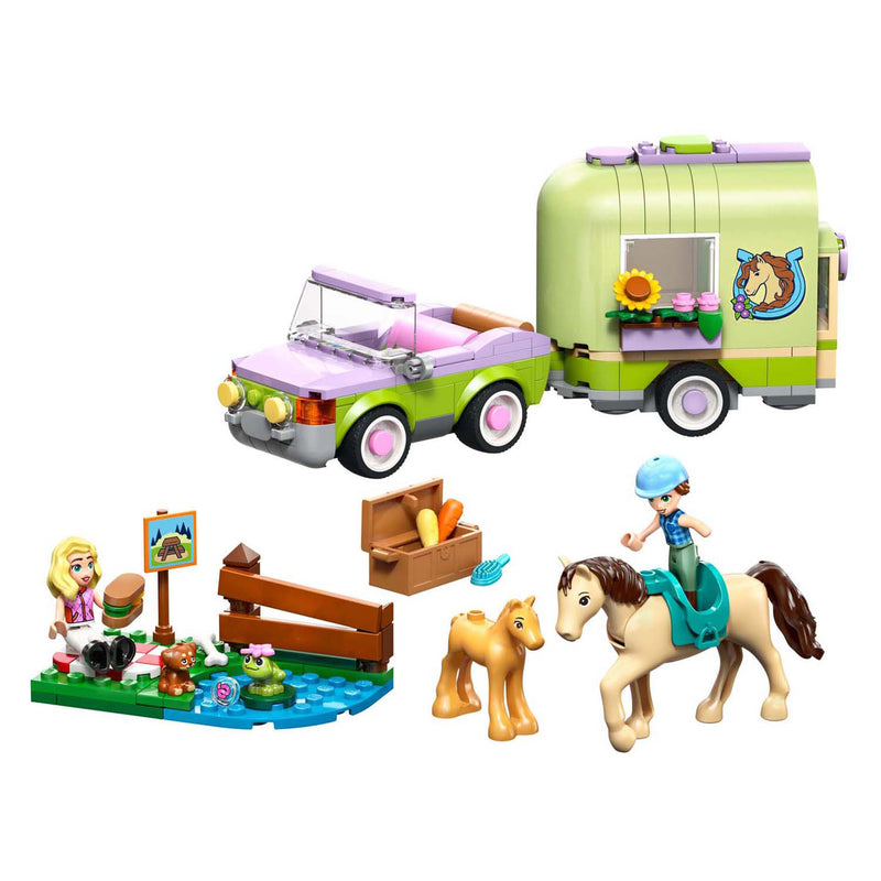 Afbeelding laden in galerijviewer, Lego friends 42695 trailer met paard en veulen
