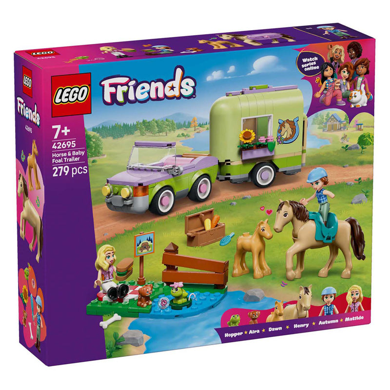 Afbeelding laden in galerijviewer, Lego friends 42695 trailer met paard en veulen