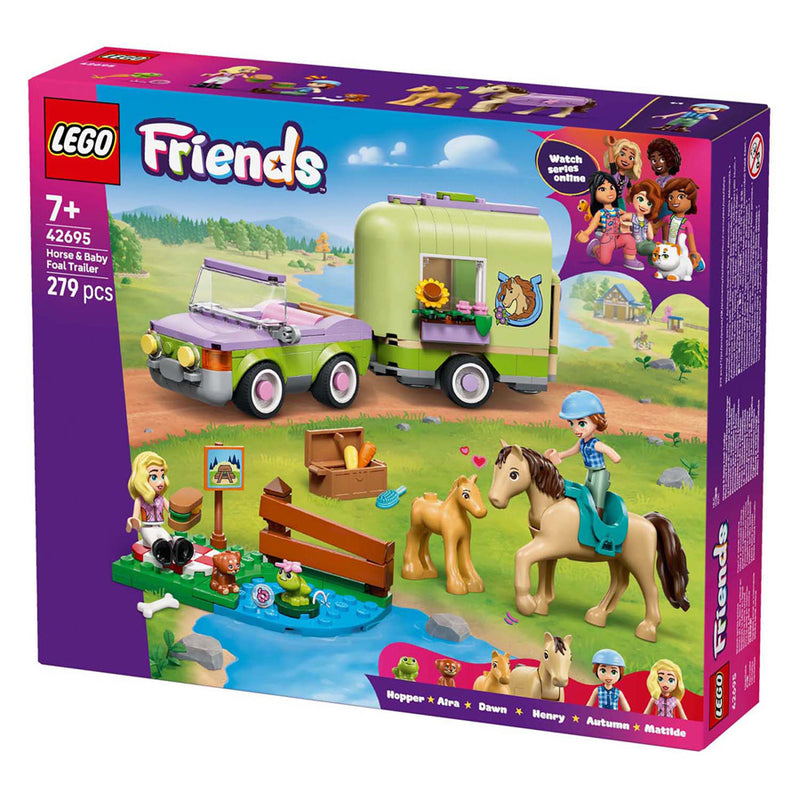 Afbeelding laden in galerijviewer, Lego friends 42695 trailer met paard en veulen