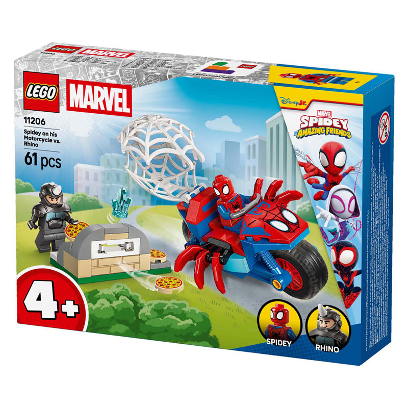 Load image into Gallery viewer, Lego marvel 11206 spidey op zijn motor vs. rhino