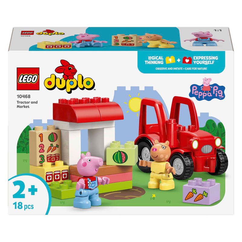 Cargue la imagen en el visor de la galería, Lego duplo peppa big tractor en marktkraam dieren speelgoed voor peuters - 10468