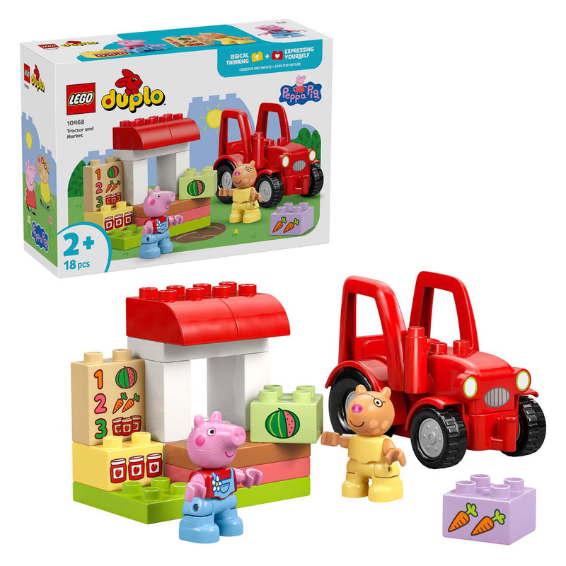 Cargue la imagen en el visor de la galería, Lego duplo peppa big tractor en marktkraam dieren speelgoed voor peuters - 10468