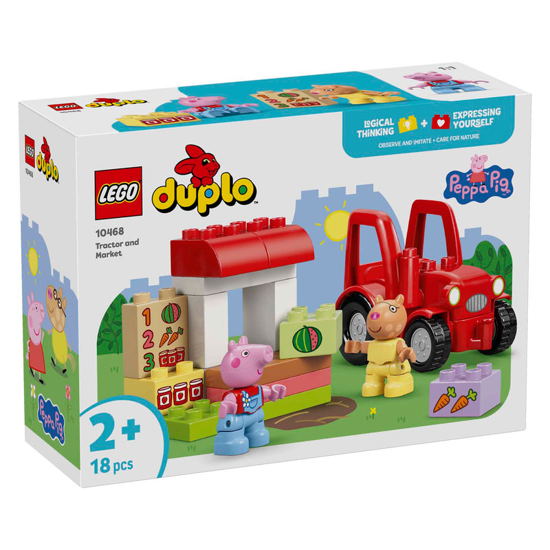 Cargue la imagen en el visor de la galería, Lego duplo peppa big tractor en marktkraam dieren speelgoed voor peuters - 10468