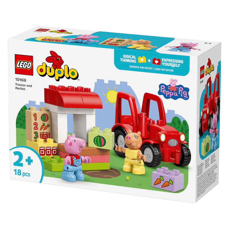 Cargue la imagen en el visor de la galería, Lego duplo peppa big tractor en marktkraam dieren speelgoed voor peuters - 10468