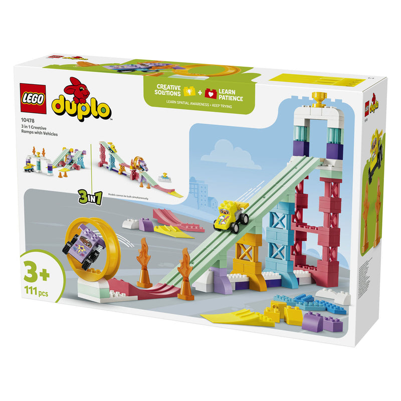 Chargez l'image dans la visionneuse de la galerie, Lego ® duplo® stad 3-in-1 creatieve hellingen met voertuigen - leerzaam speelgoed voor kinderen vanaf 3 jaar - cadeautip voor peuters - 10478