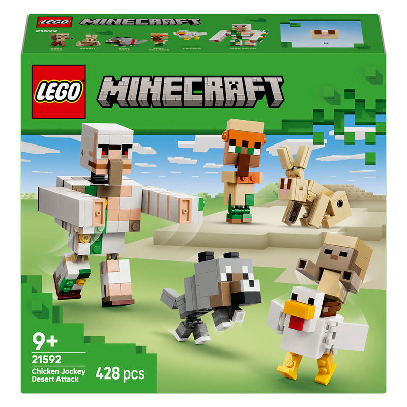 ギャラリービューアに画像をロードする, Lego minecraft kipberijder woestijnaanval speelgoed voor kinderen met personages 21592