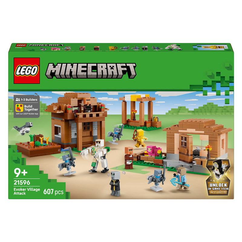 Laden Sie das Bild in Galerie -Viewer, Lego minecraft oproeper dorpsaanval speelgoed voor kinderen met 11 figuren uit de videogame 21596