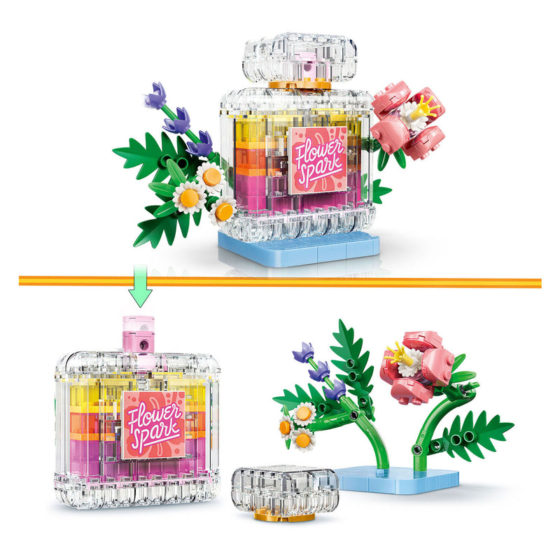 Afbeelding laden in galerijviewer, Lego creator 3in1 parfumfles met bloemen speelgoed voor kinderen en kinderkamer decoratie 31383