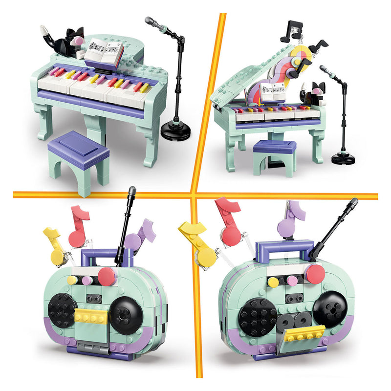 Laden Sie das Bild in Galerie -Viewer, Lego creator 3in1 piano met kat en radio en platenspeler speelgoed voor kinderen 31392
