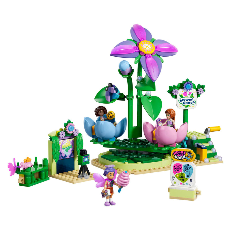 Afbeelding laden in galerijviewer, Lego friends draaiende theekopjesattractie met bloementhema speelgoed voor kinderen vanaf 7 jaar 42702