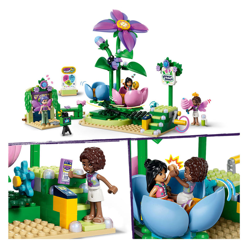 Afbeelding laden in galerijviewer, Lego friends draaiende theekopjesattractie met bloementhema speelgoed voor kinderen vanaf 7 jaar 42702