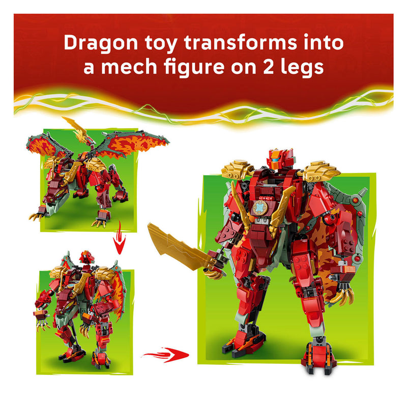 ギャラリービューアに画像をロードする, Lego ninjago 71868 wyldfyre's transformerende drakenmecha