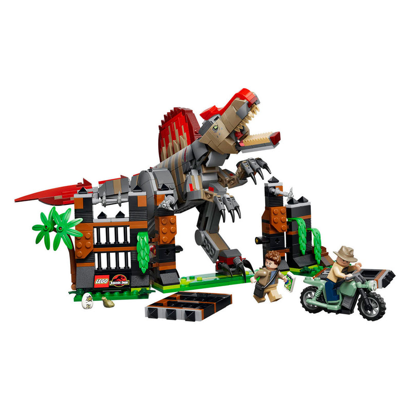 Afbeelding laden in galerijviewer, Lego jurassic world spinosaurus ontsnapping dinosaurus speelgoed voor kinderen 77982