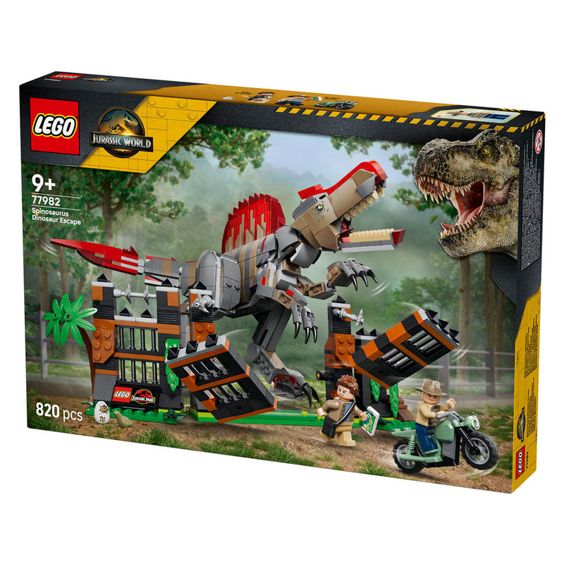 Afbeelding laden in galerijviewer, Lego jurassic world spinosaurus ontsnapping dinosaurus speelgoed voor kinderen 77982