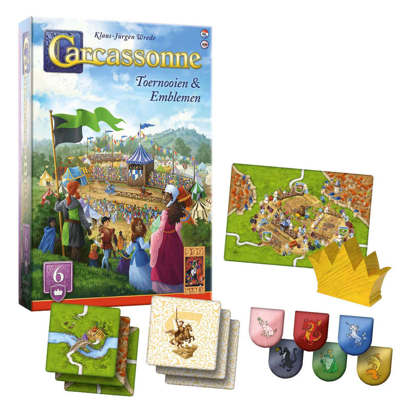 Afbeelding laden in galerijviewer, 999games 999 games carcassonne toernooien emblemen uitbreiding