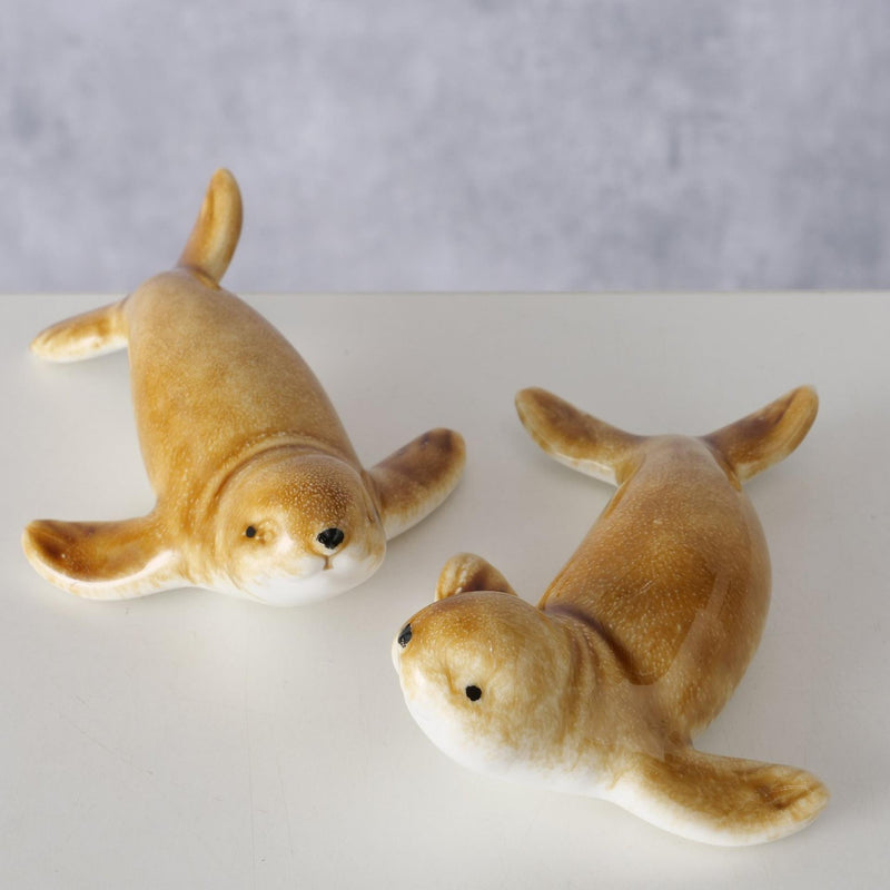 Laden Sie das Bild in Galerie -Viewer, Boltze home beeld robby de zeehond l10cm keramiek